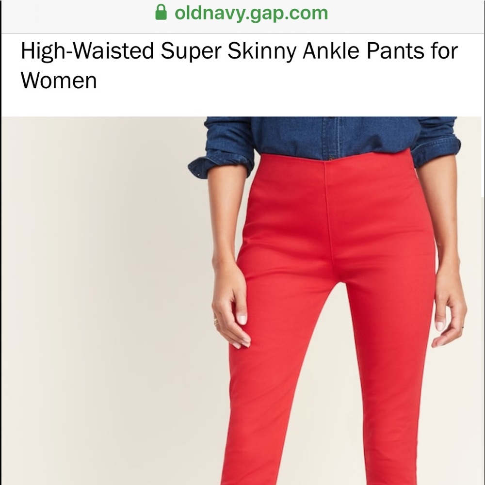 Old Navy High Waisted Super Skinny Ankle Pants